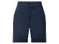 Short femme bleu marine avec ourlets retroussés.