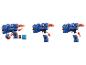 Drie blauwe pistolen met de tekst 'RAPID FIRE'.