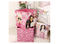 Deux boîtes de rangement roses avec différents designs Barbie.
