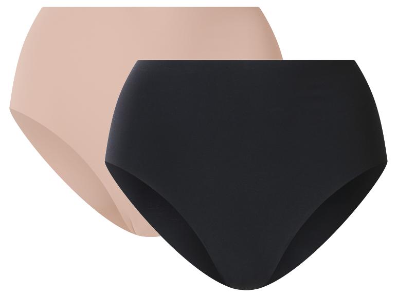Deux culottes femme en beige et noir