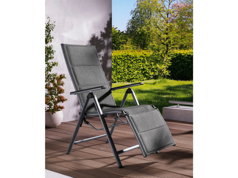 Ga naar volledige schermweergave: LIVARNO home Aluminium relaxstoel »Toronto«, inklapbaar - afbeelding 2