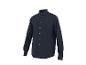 Donkerblauw overhemd met lange mouwen en witte knopen