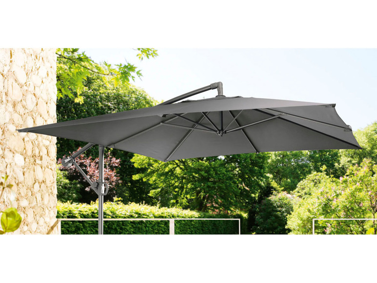 Ga naar volledige schermweergave: Zwevende parasol 2,5 x 2,5 m antraciet LIVARNO home - afbeelding 5