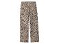 Pantalon beige à imprimé léopard noir