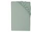 Drap-housse vert clair.