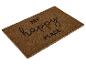 Paillasson marron avec l'inscription noire 'MY happy PLACE'.