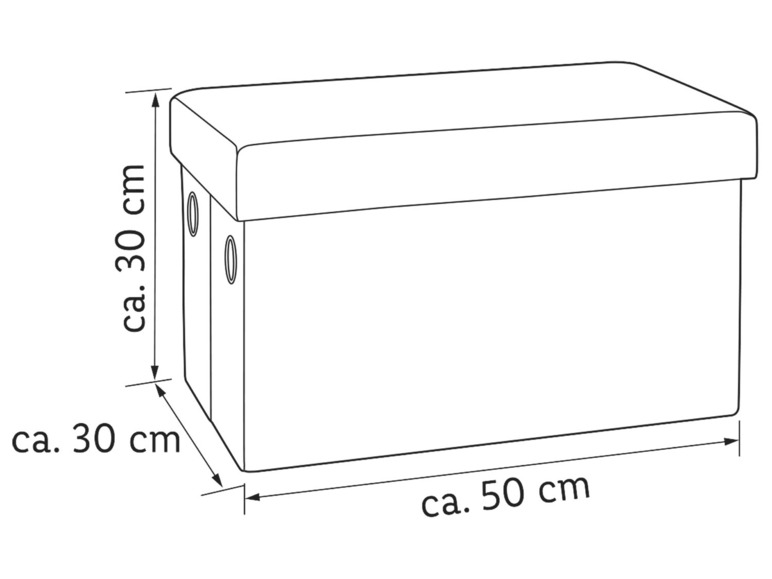 Ga naar volledige schermweergave: LIVARNO home Zitbank met opbergruimte, 50 x 30 x 30 cm - afbeelding 19