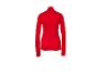 Rood shirt met lange mouwen en hoge kraag, achteraanzicht