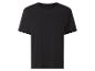 T-shirt noir uni à manches courtes et col rond