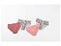 Vier slips, twee effen en twee met luipaardprint met hartjes.