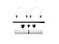 Set irrigatieaccessoires, inclusief slangen, sproeiers en een afdichtingsband.