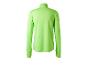 Dos d'un maillot de sport vert vif à manches longues avec col montant.