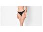 Vrouwen taille en benen in zwarte slip