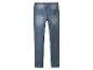 Blauwe denim leggings met elastische tailleband en achterzakken