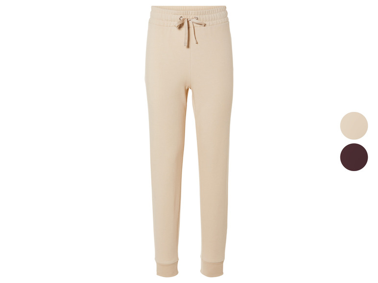 Pantalon de jogging beige avec cordon de serrage