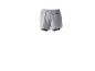 Grijs heren sportshort met ingebouwde zwarte legging.