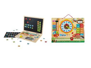LUPILU® Tableau éducatif / ordinateur portable en bois