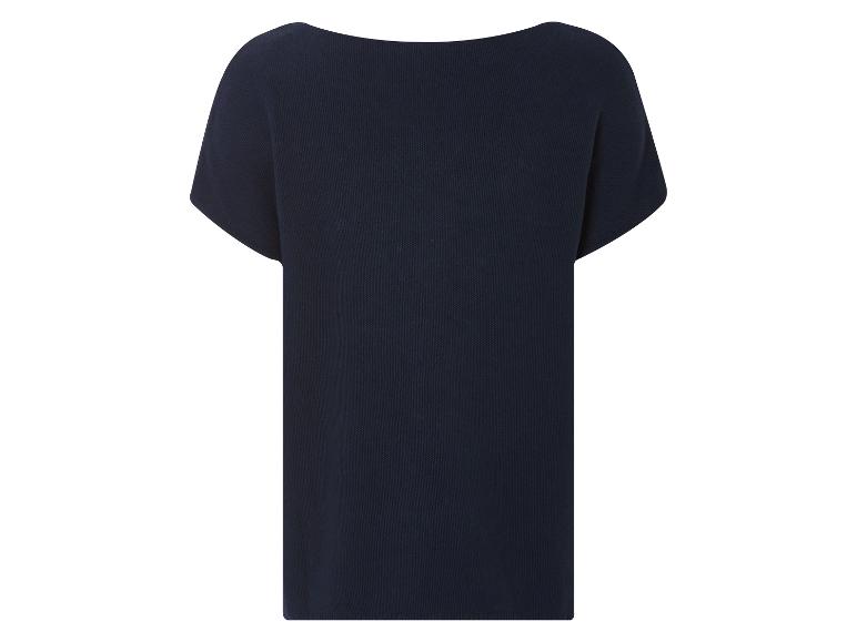 Pull court à manches courtes, bleu marine.