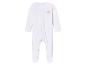 Witte baby romper met een roze wolkje print.