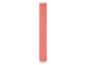 Un objet haut, cylindrique, de couleur corail avec des capuchons blancs aux deux extrémités.