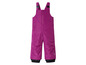 Een roze skibroek voor kinderen.