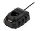 Chargeur de batterie noir Parkside X 12V Team avec câble et indicateurs de charge.