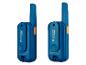 Twee blauwe walkietalkies met oranje details en de tekst 'Junior'.