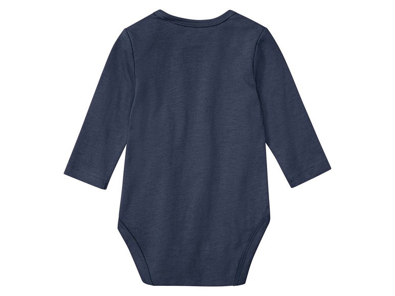 Aller en mode plein écran lupilu® Set de 3 bodies en pur coton avec manches longues - Photo 22