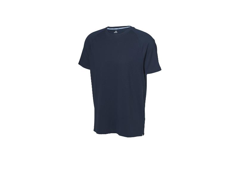 T-shirt CRIVIT bleu foncé à manches courtes et col rond.