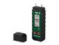 Parkside vochtmeter toont 0.0% voor beton en 21.6°C, met losse dop
