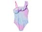 Maillot de bain une pièce pour fille avec volants, rose et bleu avec étoiles