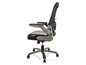 Chaise de bureau noire avec accoudoirs et roulettes