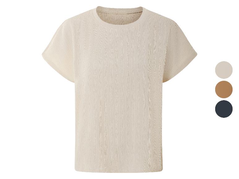 Beige t-shirt met korte mouwen, verkrijgbaar in meerdere kleuren.