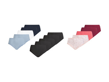 esmara Set van 5 slips met hoge taille van een katoenmix