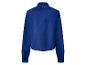 Chemisier bleu brodé à manches longues pour femme, vue de dos