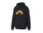 Sweat à capuche noir avec logo orange