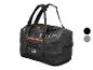 Sac de voyage CRIVIT noir avec détails orange.