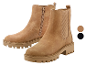 Lichtbruine Chelsea boots met een dikke zool.