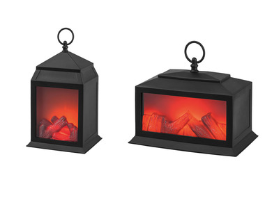 LIVARNO home Lanterne LED effet cheminée
