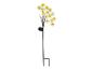 Solar tuinlamp in de vorm van geel-witte bloemen.