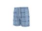 Heren blauwe geruite pyjamashort.