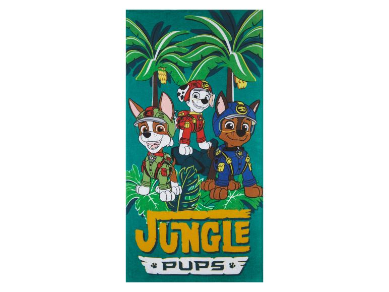 Serviette de bain Paw Patrol : les chiots de la jungle.