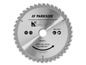 Een Parkside zaagblad voor hout, met een diameter van 210 mm.