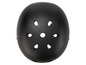 Casque de vélo noir vu de dessus.
