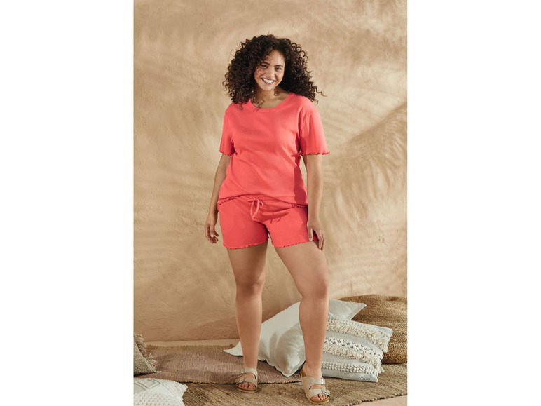 Ga naar volledige schermweergave: esmara® Geribbelde zomerpyjama van een katoenmix - afbeelding 22