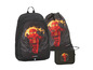 Un sac à dos, un sac de sport et une trousse LEGO Ninjago.