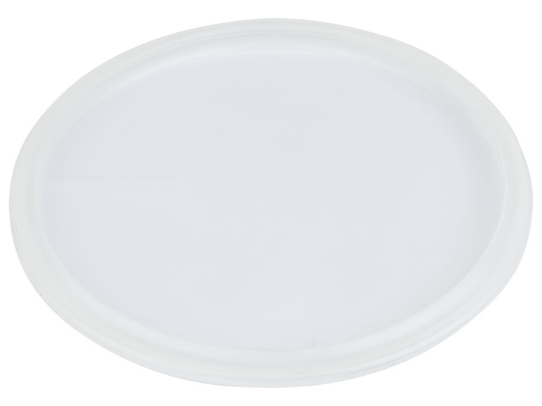 Couvre-objet blanc pour un bocal ou un récipient.