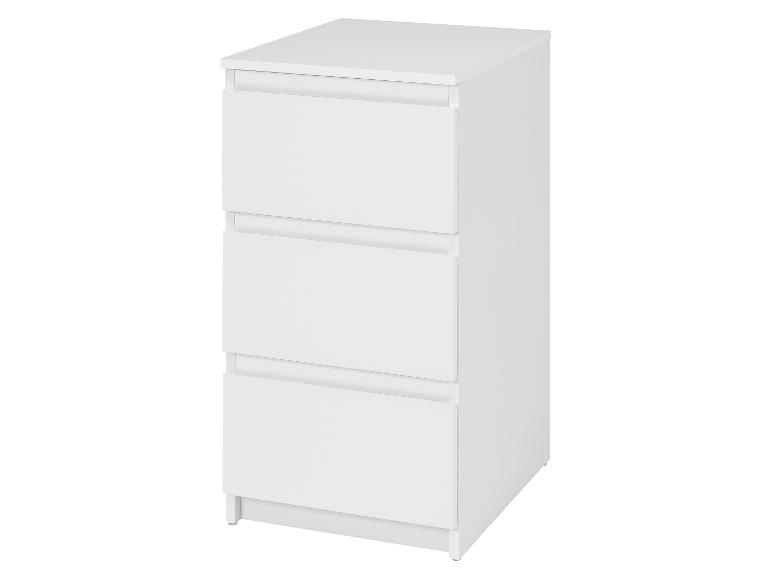 Commode blanche à trois tiroirs