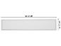 Luminaire panneau LED rectangulaire blanc, environ 98 x 20 cm.