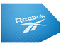 Een blauwe fitnessmat van Reebok.
